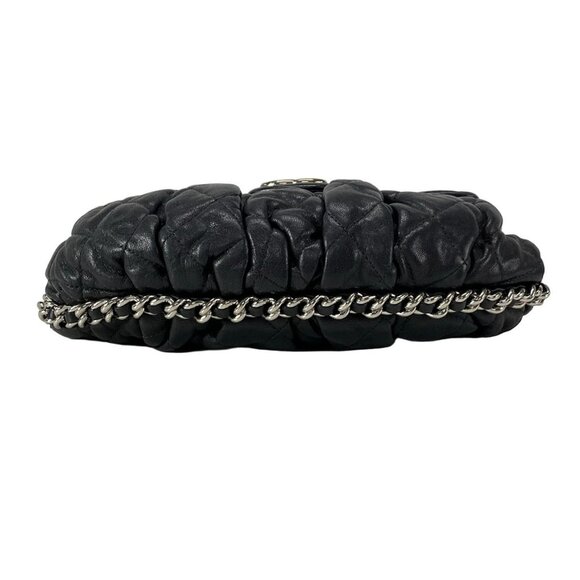 Auth CHANEL Chain Around / Matelasse A49889 Black Leather Shoulder Bag - Picture 7 of 16